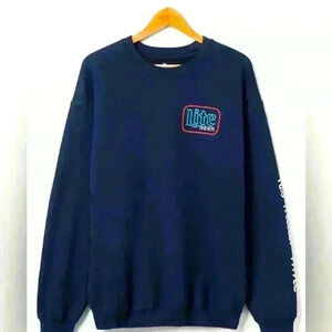 New without tags Miller Lite On Tap Flea Market Fleece Crewneck Sweatshirt.  XXL